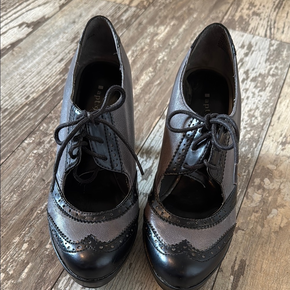 Apt. 9 Women's Gray and Black Oxford Shoes